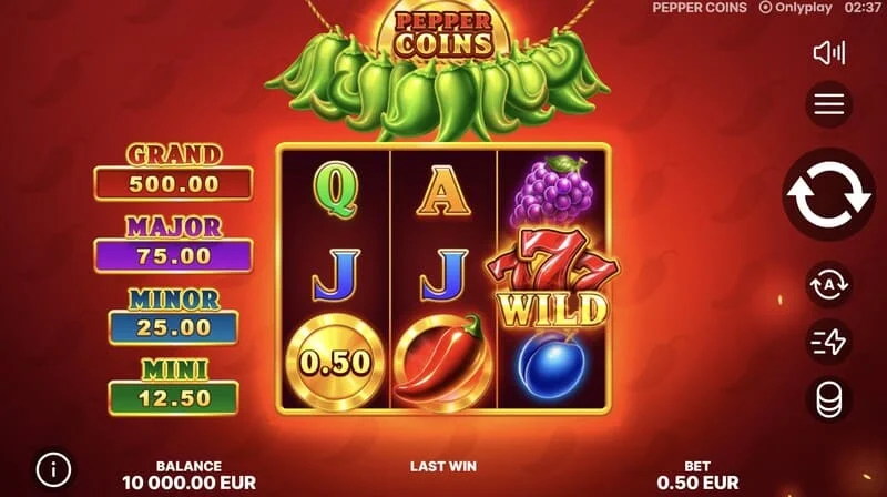 Pepper Coins - Simbolo Wild sui rulli